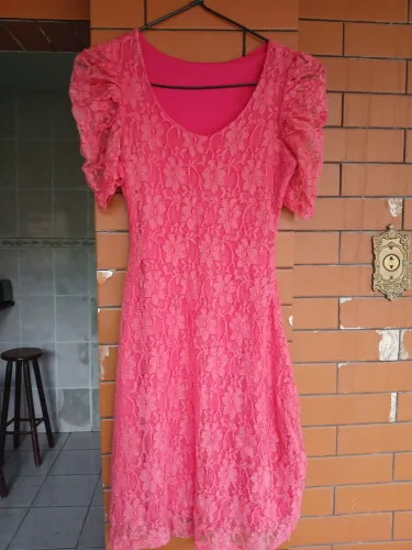 Vestido Rosa rendado