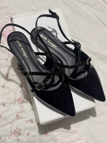 Sapatilha Slingback Preta