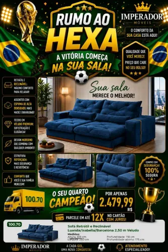 Sofá Retrátil e Reclinável Barcelona 2,50