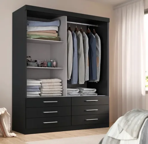 Guarda Roupa Tonielque Móveis GR Capri 2P/Esp Onix De 799| Por :R$659,90