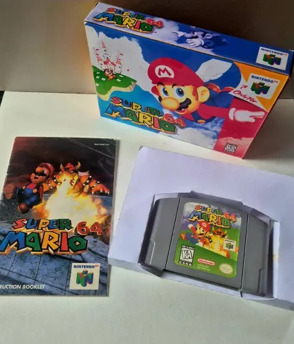 JOGO super Mario Nintendo 64 original com caixa repro