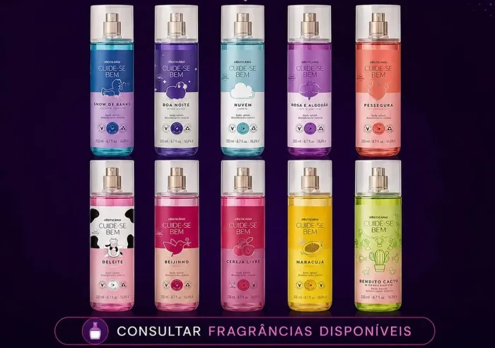 Colônias body splash cuide-se bem o boticario