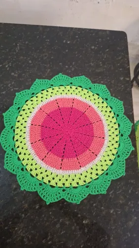 Kit sousplast americano para mesa em croché