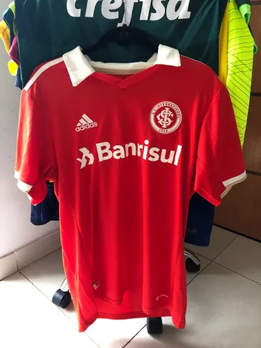 Camisa Internacional Adidas 2022/2023 - Vermelha (Gola Polo Branca)