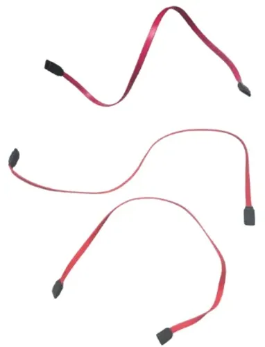 Kit c/ 3 cabos SATA de dados (Foxconn / Copartner) 26 AWG (vermelho) 40 centímetros cada