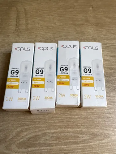04 LÂMPADAS LED HALOPIN G9 3000K 2W 220V - OPUS OPS 34539