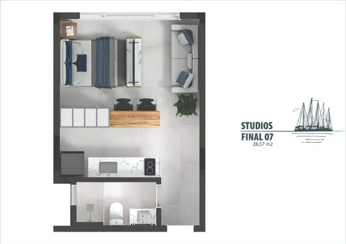Apartamento 1 quarto em José Mendes, Florianópolis | Veleiros Sky