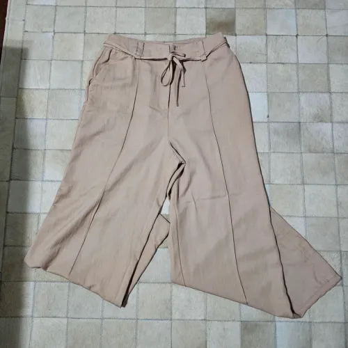 Calça tecido shoulder bege