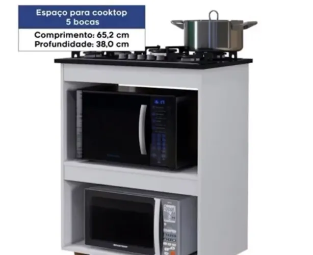 Cooktop 5 bocas Itatiaia + balcão (novos)