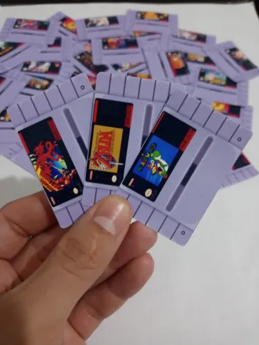 Kit 10 adesivos Cartuchos Snes Clássicos - NerdDog Store - Metroid Mario Zelda MK Kirby
