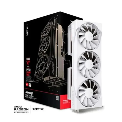 Placa de Vídeo XFX Swift RX 9070 XT White 16GB GDDR6 Nova Lacrada