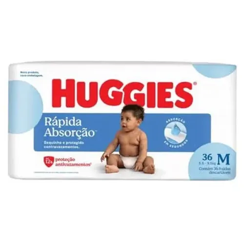Fralda Huggies M 4 pacotes