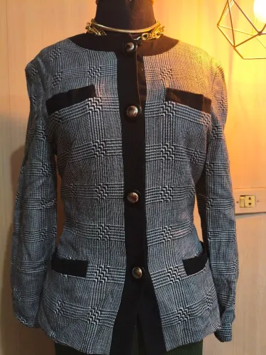 Casaco xadrez vintage Tam:p lindo!!!