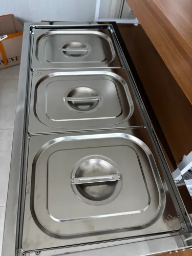Rechaud Buffet Térmico 3 Cubas Self Service Elétrico Inox