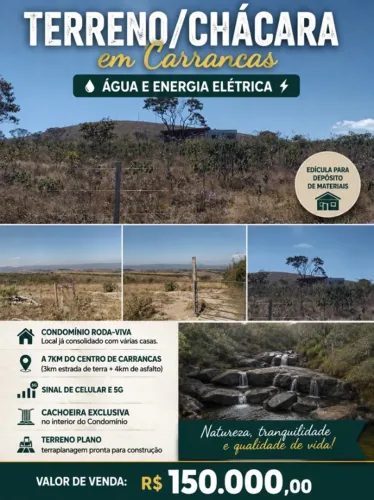 Terreno/Chácara de 20.000m² em Carrancas (Condomínio Roda-Viva)