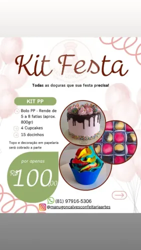 Bolos em chantininho - kits