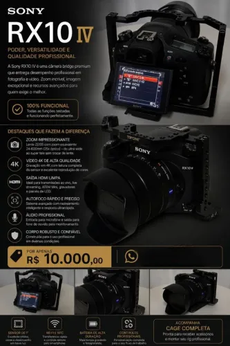 Vendendo essa camera sony Rx10 lll top das t