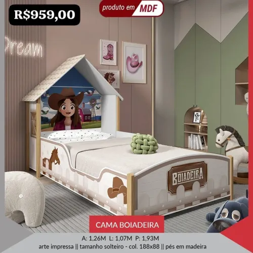 Cama Boiadeira Solteiro
