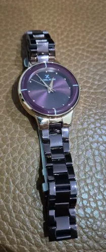 Relógio Analógico Daniel Klein Premium DK11889-5 Feminino, Metal - Roxo e Rosa Ouro