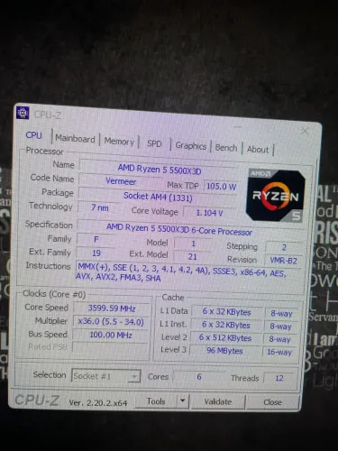 Ryzen 5 5500x3d