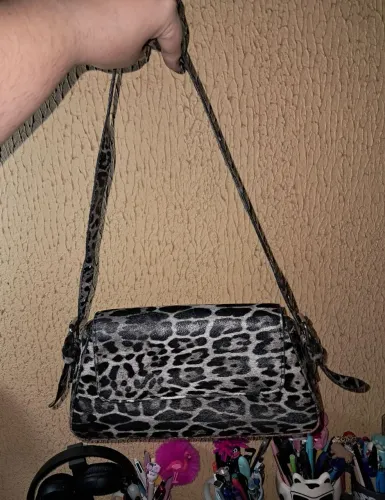 Bolsa Baguete Animal Print - Estampa de Onça