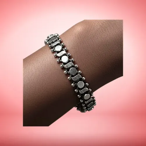 Pulseira Feminina de Bali de Prata 925 Escurecida