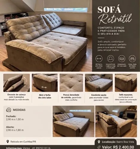 VENDO SOFÁ AMPLO
