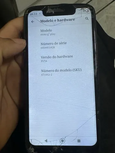Moto g7 play tela trincada