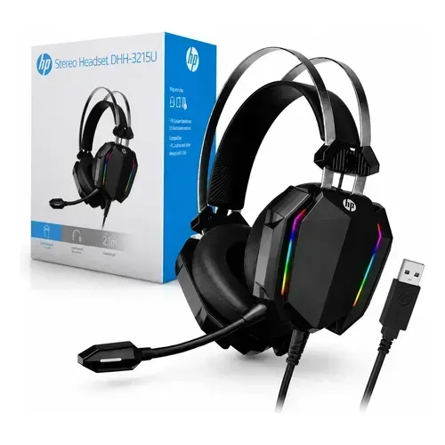 Headset Gamer HP Dhh-3215u - USB 7.1 LED