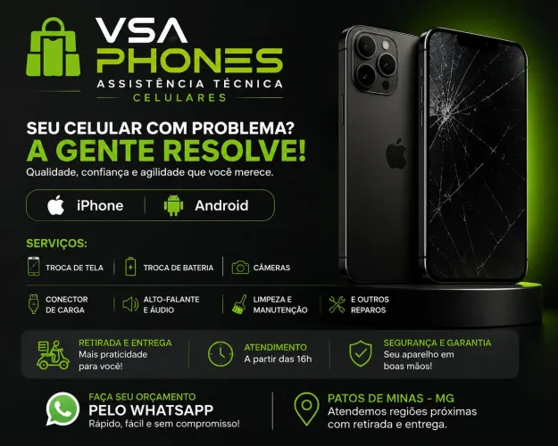 Assistência Técnica de Celulares iPhone e Android em Patos de Minas