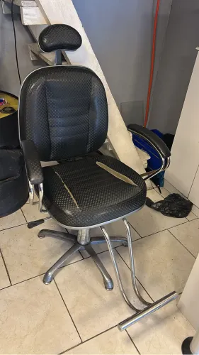 Cadeira de Barbeiro Reclinável 3 unidades 