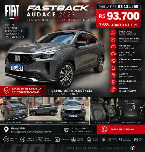 Fiat Fastback Audace 1.0 200 T. Flex AUT 2023