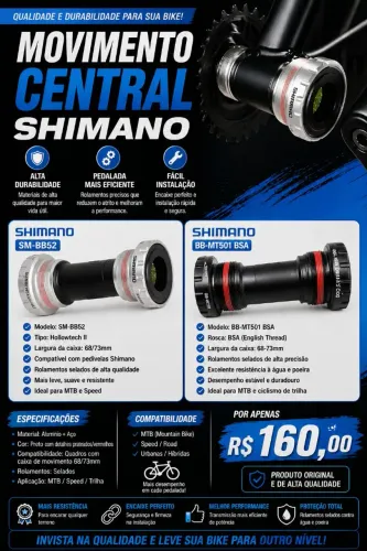 Movimento integrado Hollowtec Shimano