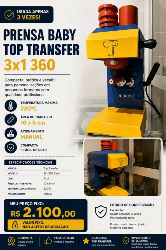 Prensa Baby Top Transfer 3x1 360
