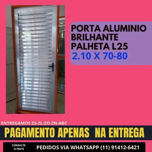 Porta Aluminio basculante cod55- 2.10x70 Frete a combinar-pagamento na entrega