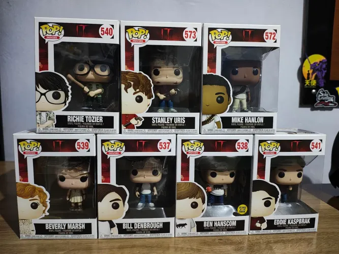 FUNKO POP - IT A COISA - THE LOSER'S CLUB - COLEÇÃO COMPLETA COM 7 PERSONAGENS
