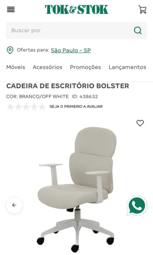 Cadeira Tokstok Bolster linho Bege