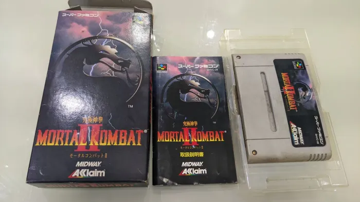Mortal Kombat 2 - SNES (Japonesa NTSC-J) - Caixa + Manual - Estado Bom
