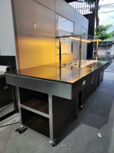 Buffet Self Service Quente 12 Cubas GN Inox Profissional