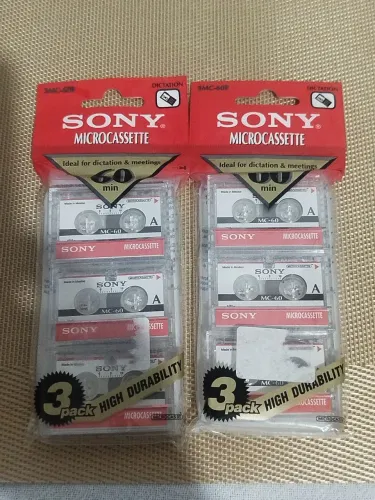6 microcassetes sony mc_60da série 3mc_60B ideal para ditador e gravadores de voz