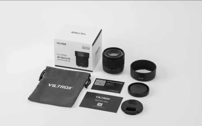 Lente Viltrox AF 50mm f/2.0 FE para Sony (Full Frame / APS-C) - Nova na Caixa