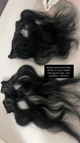 Vendo duas telas de cabelo humano ondulado 