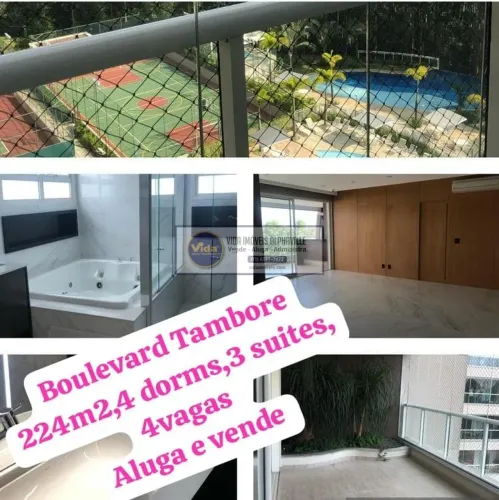 Apartamento Alphaville 4 Dormitórios, 224m²- Venda e Locação