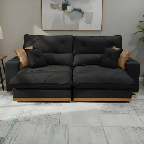 Sofá retrátil super promoção pague na sua casa