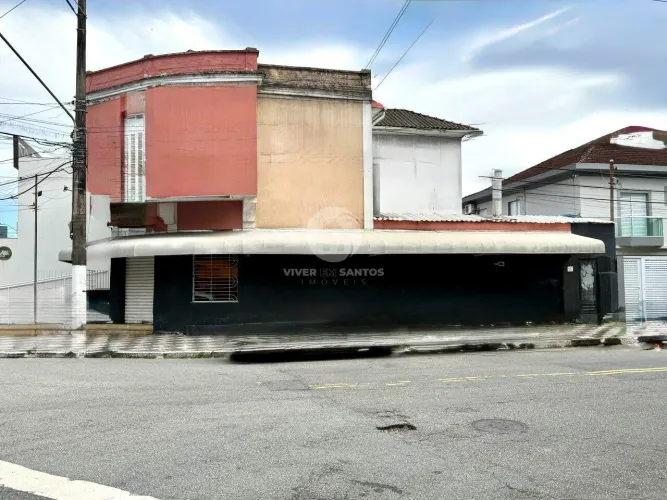 Imóvel Comercial 378 m², Esquina de Grande Visibilidade no Marapé - Santos SP