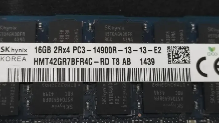 Memória DDR3 ECC 16 GB