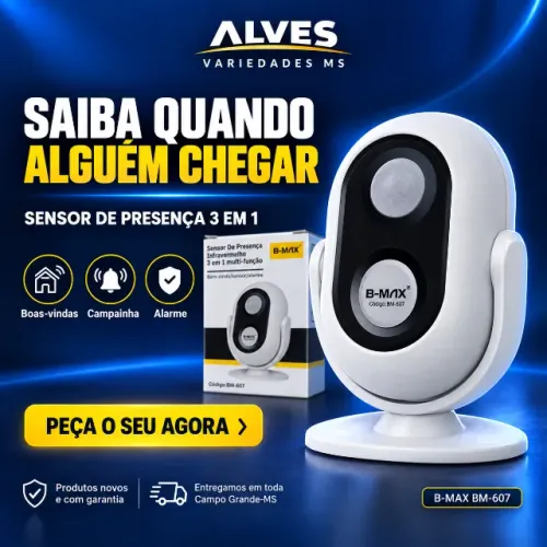 Sensor de presença 3 em 1