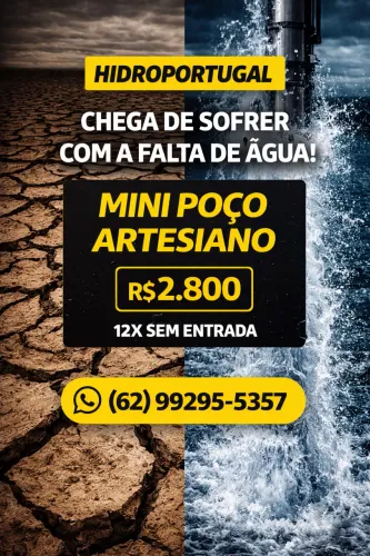 Mini poço artesiano 12x sem entrada