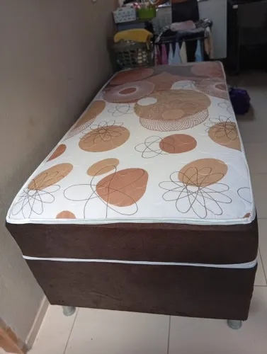 Cama box de solteiro molas ensacadas nova