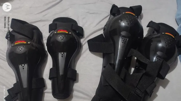 Kit joelheira + cotoveleira articulado ( 4 peças)